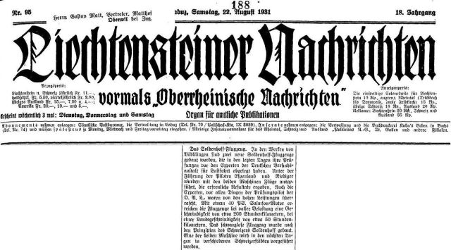 Liechtensteiner Nachrichten 22.08.1931 Soldenhoff